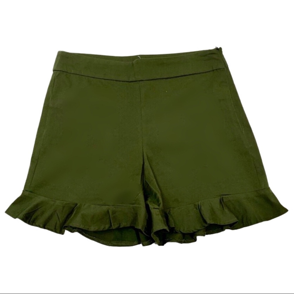 WALTER BAKER High Rise Stretch Cotton Ruffled Hem Shorts Sz Medium